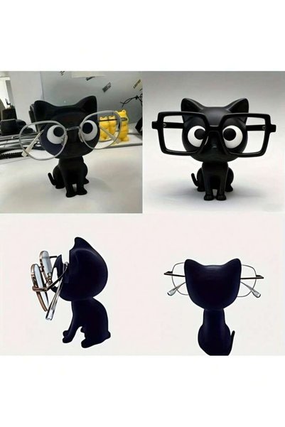 OEM Cute black cat shaped glasses holder