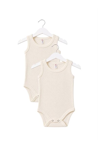H&C COOLBOY H&C 2-Pack 100% Cotton Patterned Jacquard Sleeveless Baby Bodysuit