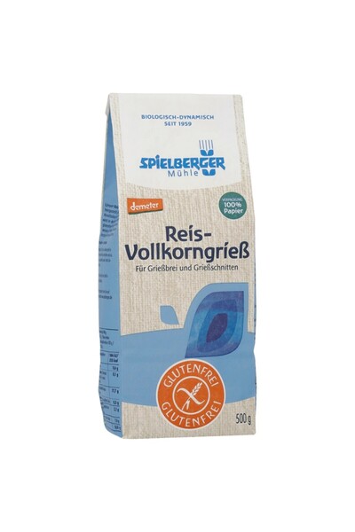 Spielberger Griș de orez integral, fără gluten, Demeter organic, 500g