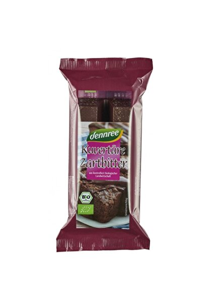 Dennree Ciocolată neagră cu strat bio, 150g