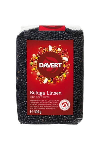 DAVERT Linte bio Beluga neagră, 500g