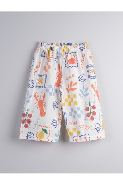 Bondberro Poplin Fabric Loose Fit Children's Trousers 100% Cotton (Lobster)