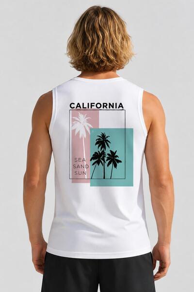 Miami Beach Zero Sleeve Breathable Clima Control Fabric Lycra Digital Printed...