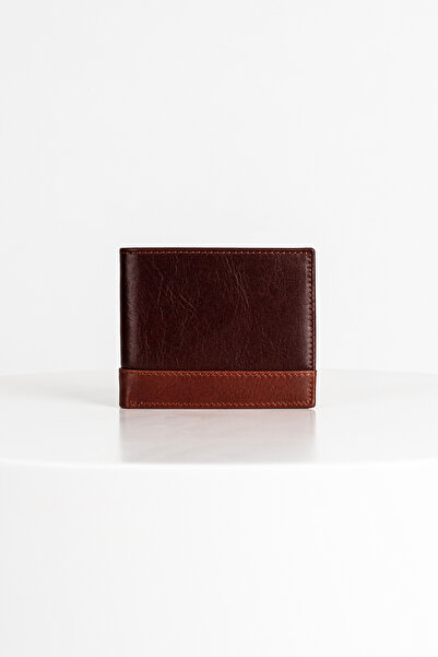 BAYDERİ Reda Men's Leather Wallet Brown