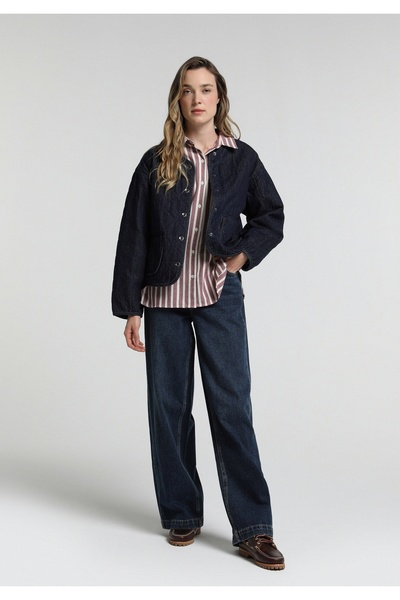 Colin's Baggy Wide Leg Fit Women's Dark Indigo Denim Jean Trousers