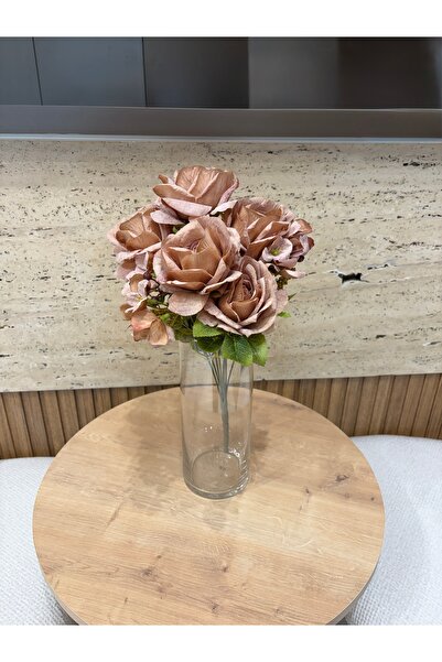 Hinora Premium Artificial Rose Bouquet with Garnish – 9-Branch Realistic Deco...
