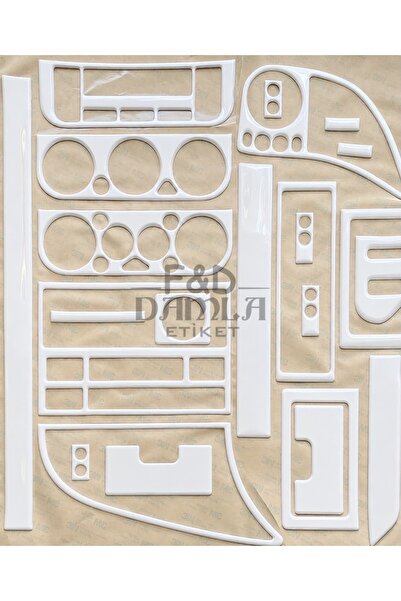 FD Damla Etiket Bmw E36 Dashboard Console Trim Front Chest Mahogany Finish Wh...