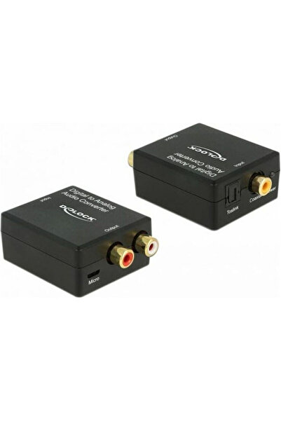 DELOCK Μετατροπέας Ομοαξονικός / Toslink / micro USB θηλυκό σε RCA 2x θηλυκό ...