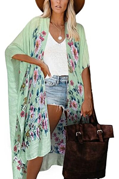Moss Rose Women's Beach Cover up Swimsuit Kimono Cardigan with Bohemian Flora...