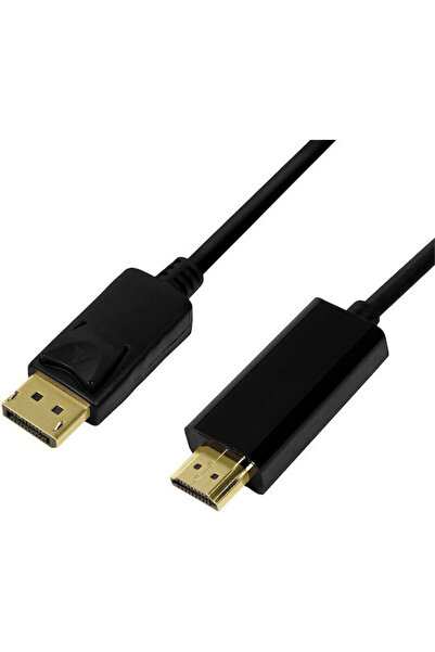 LogiLink Καλώδιο DisplayPort αρσενικό - HDMI αρσενικό 5μ Μαύρο (CV0129)