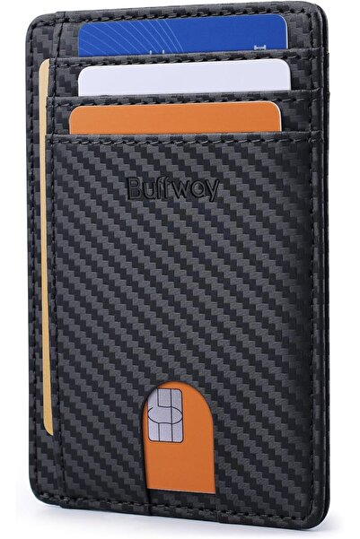 Buffway Mens RFID Blocking Slim Bifold Wallet Minimalist Leather Small Wallet...