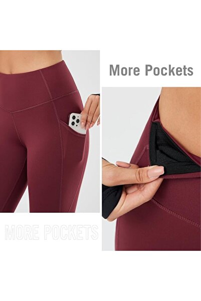 BALEAF Women's Fleece Lined Leggings Winter Yoga Leggings Thermal High Waiste...