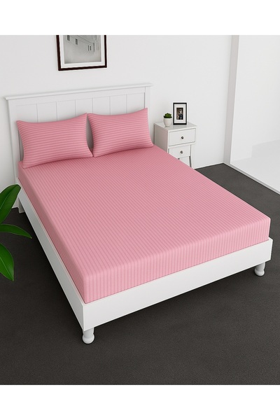 MAXQON ® Deep Fitted Bed Sheet with 2Pcs Pillow Covers, Queen (150x200+30CM),...