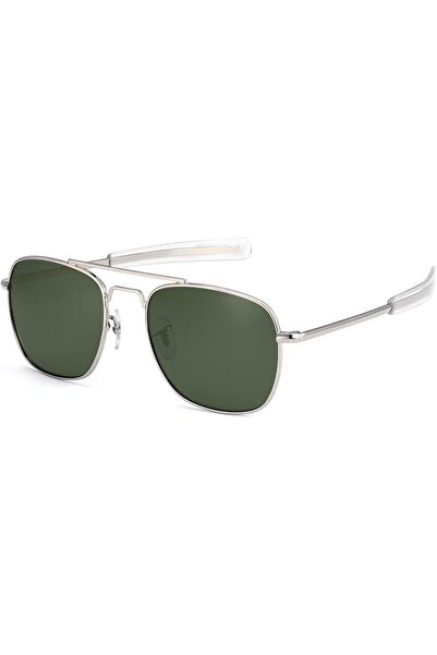 GENERAL IOHLNG Mens Aviator Sunglasses Polarized 55mm Pilot Military Square S...