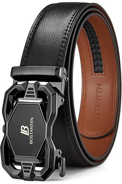 BOSTANTEN Mens Belt Leather 2 Pack Ratchet Belt For Men Dress and Casual with...