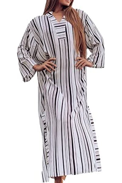 YouKD Summer Cotton Floral Long Kaftan Bohemian Kimono Beach Swimsuit Cover U...
