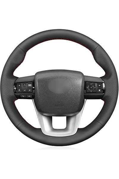 MEWANT Car Steering Wheel Cover for Toyota Hilux/Fortuner Hand Stitch Carbon ...