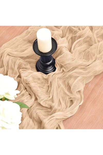 GENERAL Joanlody Blue Cheesecloth Table Runner 10Ft Rustic Gauze Tablecloth B...