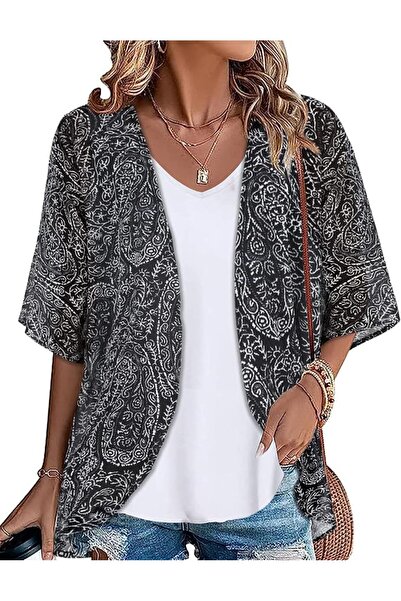 GENERAL Womens Kimono Beach Cover Up Chiffon Cardigan Floral Tops Loose Capes