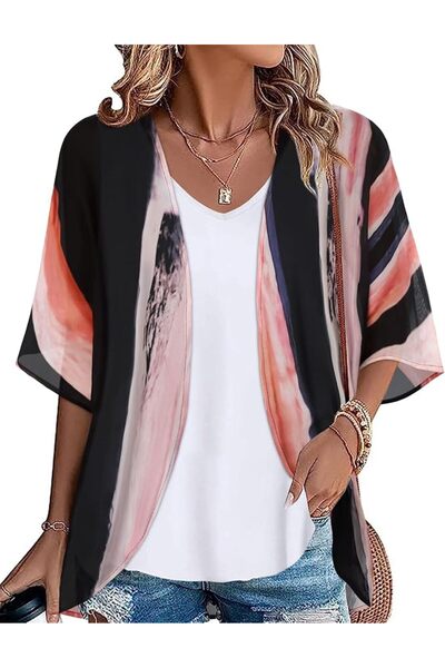 GENERAL Womens Kimono Beach Cover Up Chiffon Cardigan Floral Tops Loose Capes