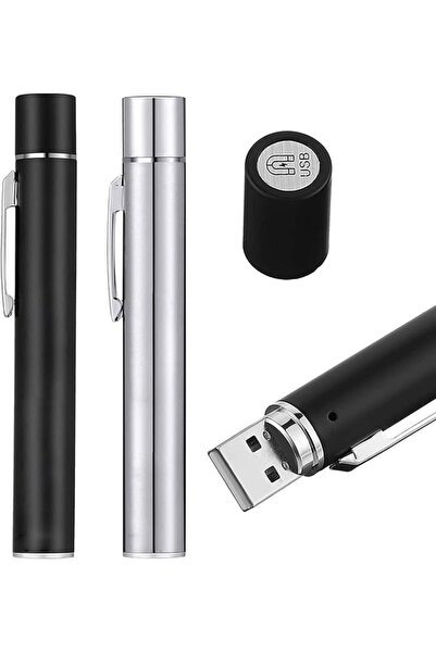 KASTWAVE Pen Torch Reusable, 2 PCS Diagnostic Medical Penlight USB Rechargeab...
