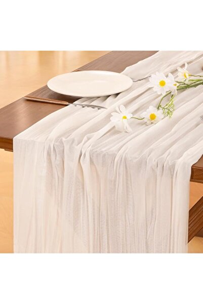 GENERAL Socomi Cheesecloth Table Runner 10ft Gauze Boho Rustic Dusty Pink Che...