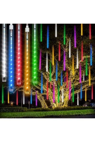 GENERAL أضواء مطر النيازك من ريدار، 50 سم، 8 أنابيب، 288 مصباح LED، أضواء مطر...