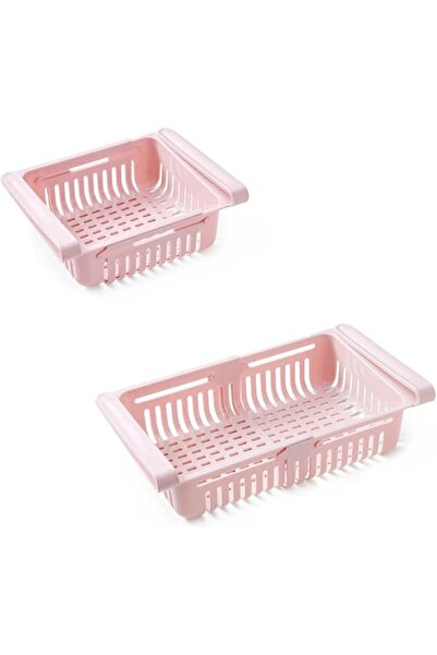 GENERAL Small Storage Bins Kitchen refrigerator retractable draining basket e...