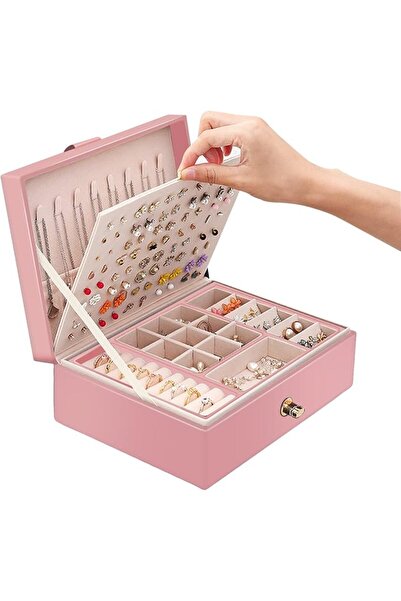 Homarket Jewelry Organizer Box Necklaces Rings Earrings Holder Organizer Stor...