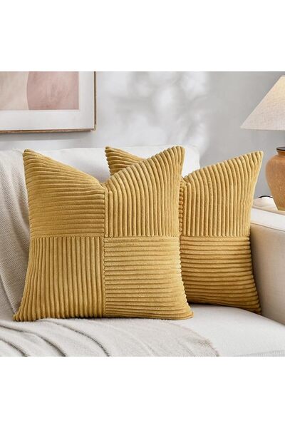 Fancy Homi 2 Packs Rust Boho Decorative Throw Pillow Covers 18x18 Inch for Co...