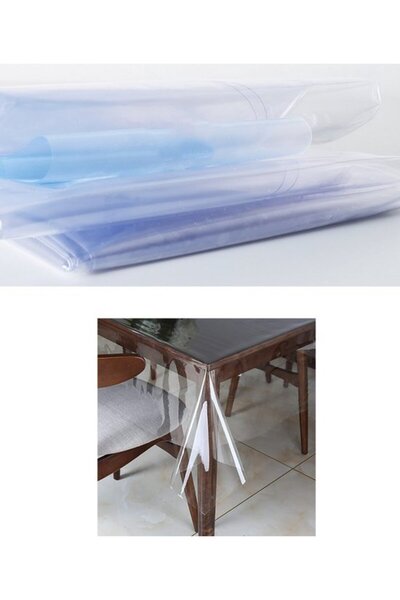 Generic Brand Oilcloth tablecloth - Transparent tablecloth - Easy to clean an...
