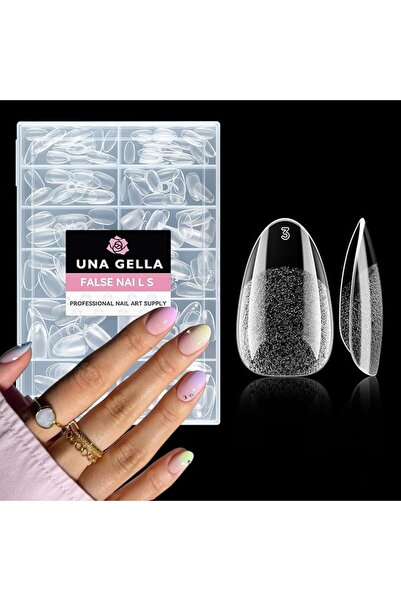 UNA GELLA Stiletto Nail Tips - 216Pcs Medium Stiletto Fake Nails Full Cover F...