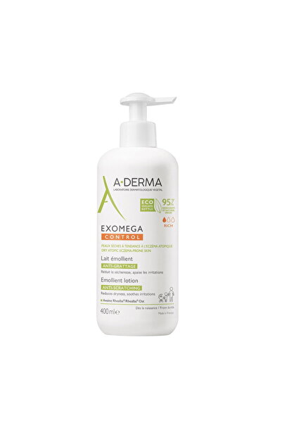 A-DERMA , Exomega Control, Emollient, Daily, Body Lotion, Bodysuit, 400 ml
