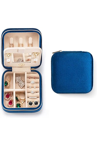 GENERAL ZPROW Plush Velvet Travel Jewelry Case, Organizer, Box, Small Case fo...