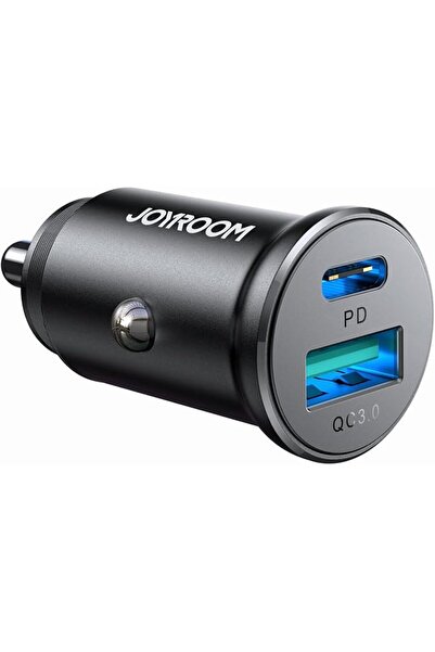 Joyroom شاحن سيارة صغير JR-CCN05 30W USB-A USB-C، يوفر شحنًا سريعًا وآمنًا، ي...