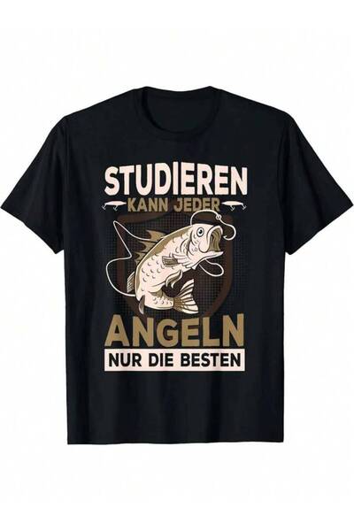 2BIR Graphic T-Shirt "Studieren Kann Jeder Angeln Nur Das Beste" Father'S Day...