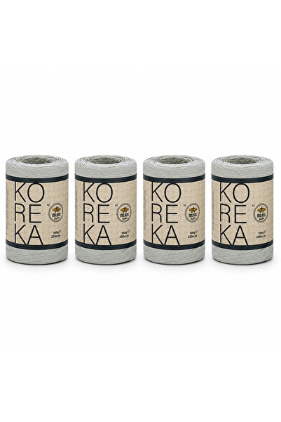 Milano Koreka Raffia Paper Thread 77 No Gray 4 Pieces 400 Gr 880 Mt Bag Baske...