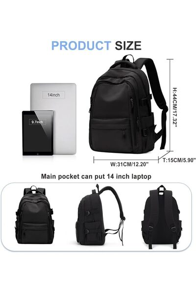 GENERAL School Backpack Teenager Backpack School Women Men Waterproof Lightwe...