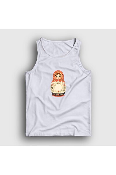 Presmono Unisex White Vintage Matryoshka Doll Athlete 620719Tt