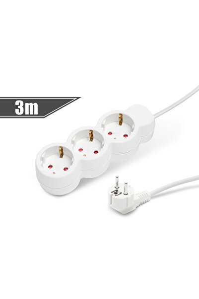 Alista Home Prelungitor 3 prize Schuko, 3m, 16A, 3x1.5mm, protecție copii, 90...