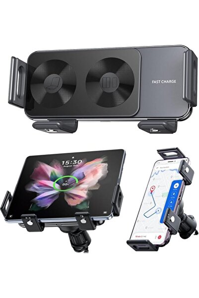 KASTWAVE Wireless Car Charger Mount, Rotatable [Dual Coils] Fast Charging Pho...