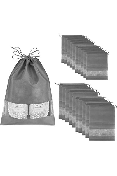 Lonimia Shoe Storage Bags for Travel, Non-Woven Fabric Drawstring Shoes Stora...