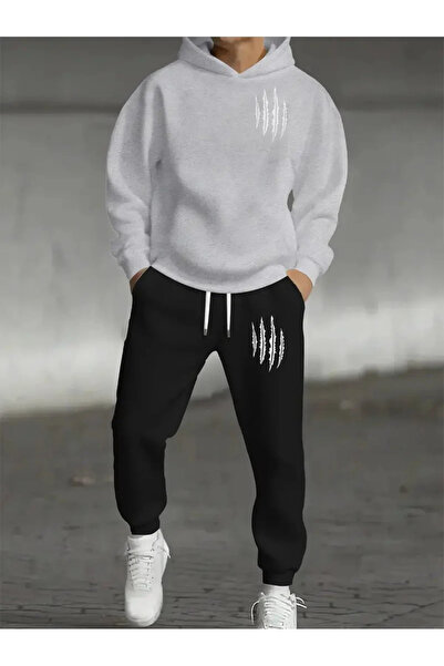PAVRO Sweatshirt Tracksuit Set Oversize Shaped Comfortable Fit Quality Fabric...