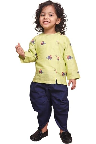Polka Tots unisex-baby Festive Angrakha-1299_1 Angrakha Full Sleeve (pack of 2)