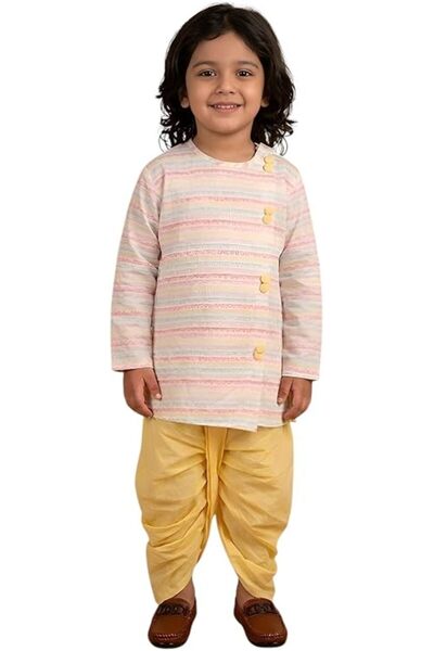 Polka Tots unisex-baby Festive Angrakha-1299_1 Angrakha Full Sleeve (pack of 2)