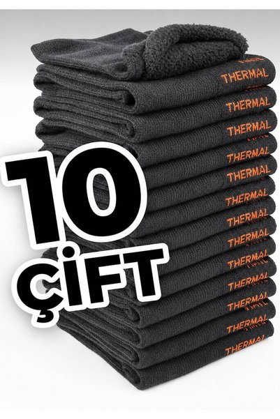 Ay-Ra Collection 10 Çift Antrasit Termal Sıcak Tutan Çorap Kışlık Kalın Erkek...