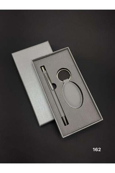 Generic Brand Gift Set Pen and Key Chain Color Gray