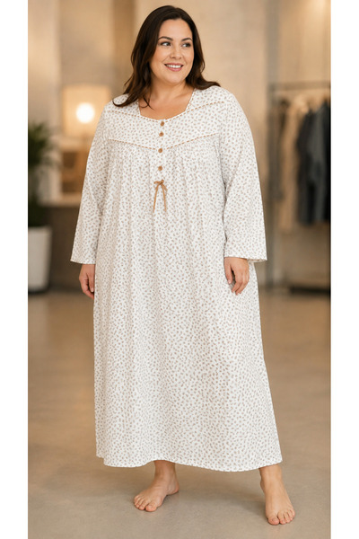 ATINÇ Cotton Large Size Nightgown