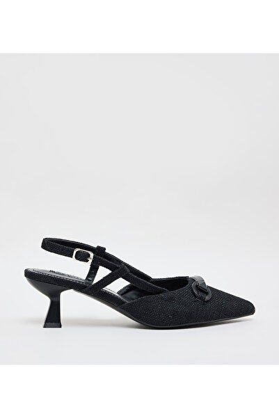 Nine West صنادل نسائية سوداء ذات ملمس مميز