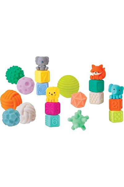 Infantino - Super Soft Stackables Activity Playset Gift Set - Textured Sensor...